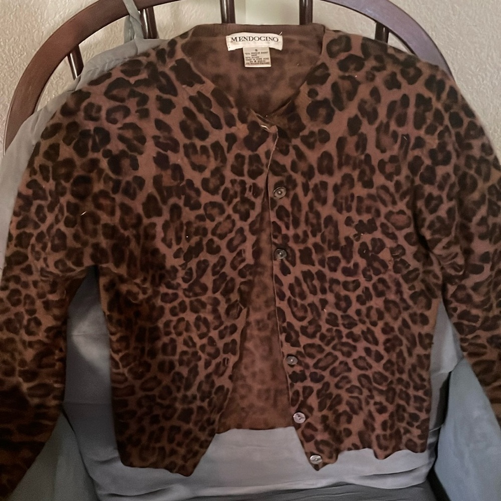 Mendocino leopard print sweater